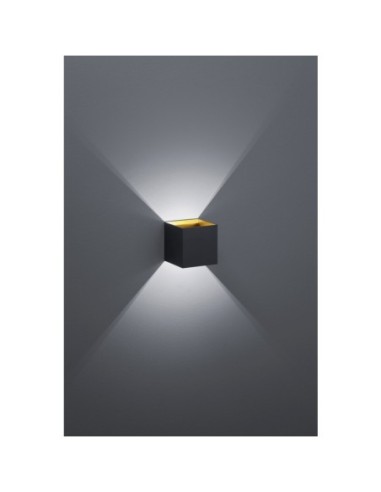 Applique  Led murale intérieure noire et dorée éclairage haut/bas - Trio - Louis Leluminaireled.com