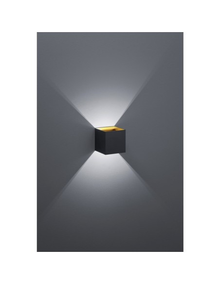 Applique  Led murale intérieure noire et dorée éclairage haut/bas - Trio - Louis Leluminaireled.com