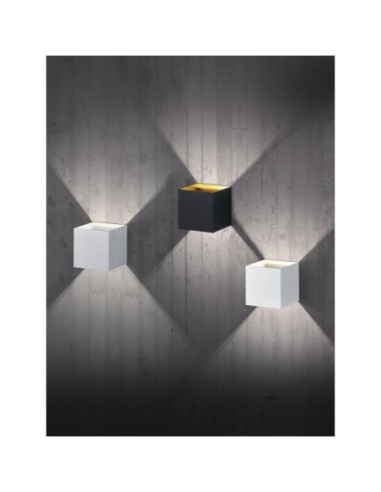 Applique  Led murale intérieure noire et dorée éclairage haut/bas - Trio - Louis Leluminaireled.com