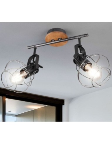 Plafonnier/applique Led 2 lampes culot E27 - Trio - Madras II Leluminaireled.com