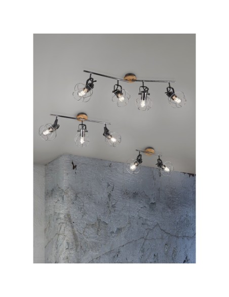 Plafonnier Led 4 lampes culot E27 - Trio - Madras IV Leluminaireled.com