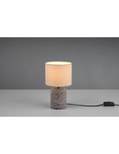 Lampe de table  culot E14 céramique abat-jour tissu- Trio - Mala Leluminaireled.com 2