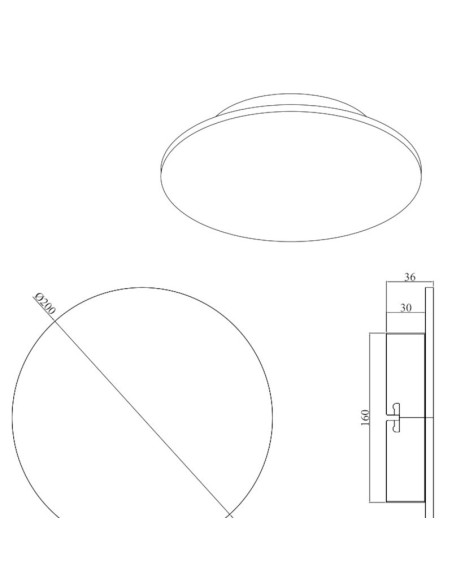 Applique  Led murale ronde ardoise  9W 1000 lumens - Trio - Raven Leluminaireled.com