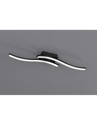 Plafonnier Led intégrée 2x500 lumens  noir - Trio - Route II Leluminaireled.com