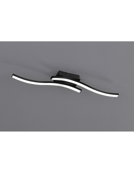 Plafonnier Led intégrée 2x500 lumens  noir - Trio - Route II Leluminaireled.com