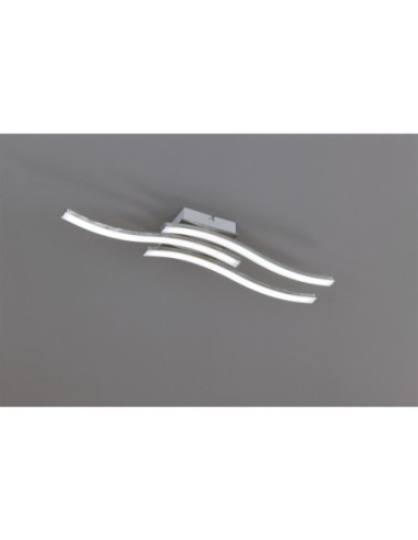 Plafonnier Led intégrée 3x500 lumens nickel mat - Trio - Route III Leluminaireled.com