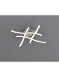 Plafonnier Led intégrée 4x500 lumens nickel mat - Trio - Route IV Leluminaireled.com 2