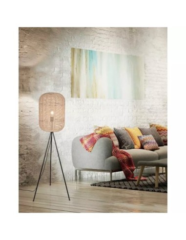 Lampadaire Led métal et sisal culot E27 - Trio - Runa Leluminaireled.com