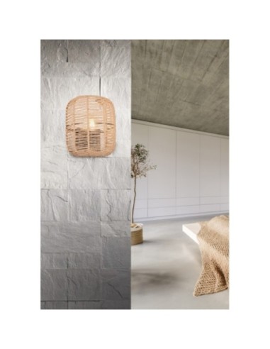 Applique murale Led métal et sisal culot E27 - Trio - Runa Leluminaireled.com