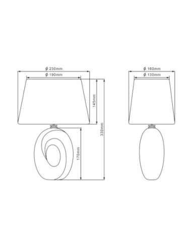 Lampe de table Led  culot E14 - Trio - Taba PM Leluminaireled.com