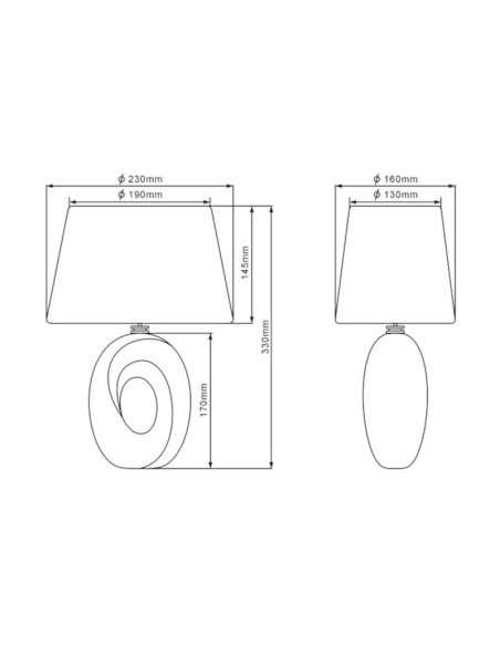 Lampe de table Led  culot E14 - Trio - Taba PM Leluminaireled.com