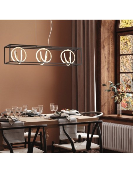 Suspension Led CCT 3 points lumineux  - Fischer & Honsel - Gisi Leluminaireled.com