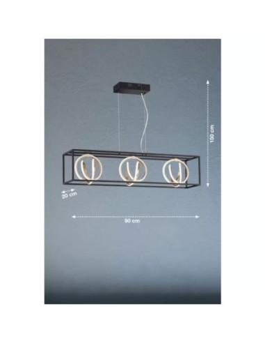 Suspension Led CCT 3 points lumineux  - Fischer & Honsel - Gisi Leluminaireled.com
