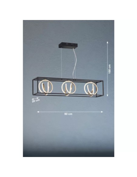Suspension Led CCT 3 points lumineux  - Fischer & Honsel - Gisi Leluminaireled.com
