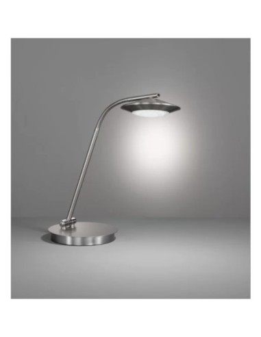Lampe de table nickel intensité variable Led - Fischer & Honsel - Beta Zig Leluminaireled.com