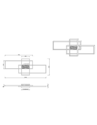 Plafonnier/applique Led intégrée luminosité variable - Trio - Tucson Leluminaireled.com