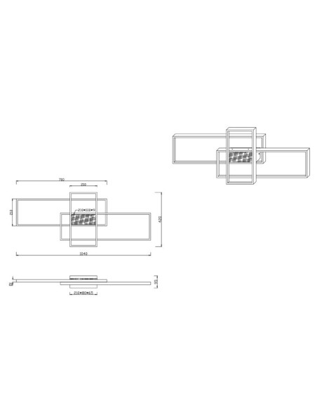 Plafonnier/applique Led intégrée luminosité variable - Trio - Tucson Leluminaireled.com