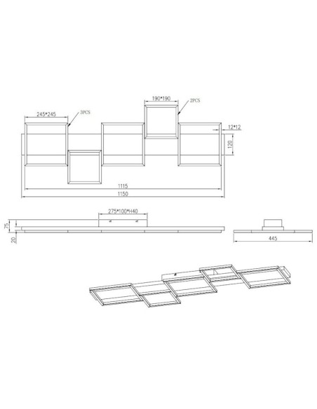 Plafonnier Led intégrée luminosité variable - Trio - Harper V Leluminaireled.com