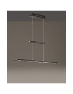 Suspension Led filaire sable noir et verre fumé - Fischer & Honsel - Scalea Leluminaireled.com