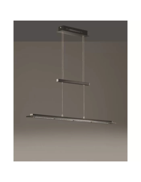 Suspension Led filaire sable noir et verre fumé - Fischer & Honsel - Scalea Leluminaireled.com