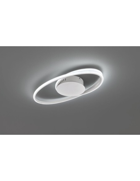 Plafonnier Led design blanc éclairage blanc chaud - Fisher & Honsel - Yade Leluminaireled.com