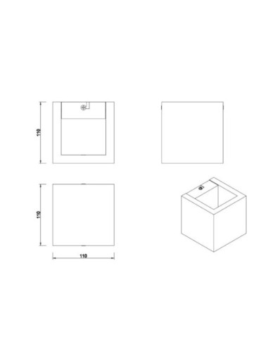 Applique  Led murale intérieure bois carrée - Trio - Brad Leluminaireled.com