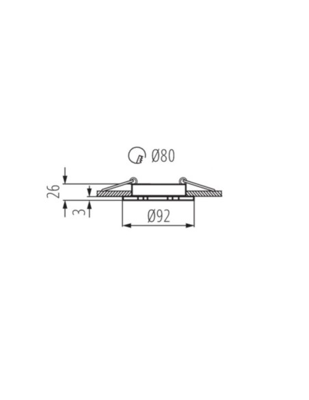 Support  spot Led rond encastrable orientable Design  alu brossé - Kanlux - Seidy Leluminaireled.com