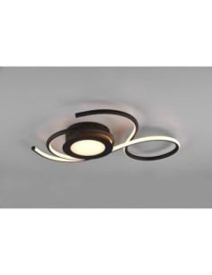 Plafonnier Led intégrée luminosité variable  noir GM - Trio - Jive Leluminaireled.com