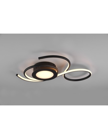 Plafonnier Led intégrée luminosité variable  noir GM - Trio - Jive Leluminaireled.com