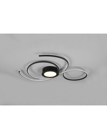 Plafonnier Led intégrée luminosité variable  noir GM - Trio - Jive Leluminaireled.com