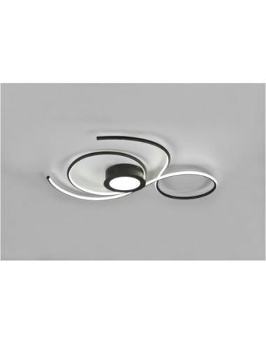 Plafonnier Led intégrée luminosité variable  noir GM - Trio - Jive Leluminaireled.com