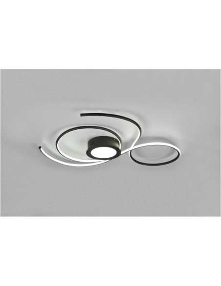Plafonnier Led intégrée luminosité variable  noir GM - Trio - Jive Leluminaireled.com