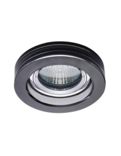 Support spot Led encastrable Design  rond verre noir - Kanlux - Morta Leluminaireled.com