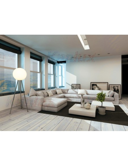 Support spot Led encastrable Design  rond verre noir - Kanlux - Morta Leluminaireled.com