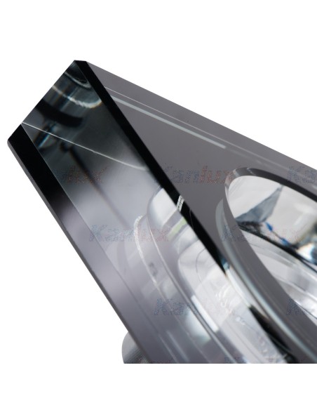 Support spot Led encastrable Design carré verre noir - Kanlux - Morta Leluminaireled.com