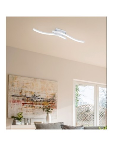 Plafonnier Led intégrée 2x600 Lumens blanc mat - Trio - Route II Leluminaireled.com