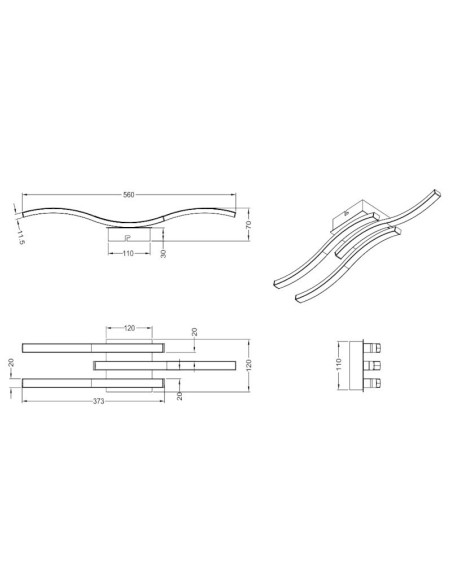 Plafonnier Led intégrée 3x500 lumens  blanc - Trio - Route III Leluminaireled.com