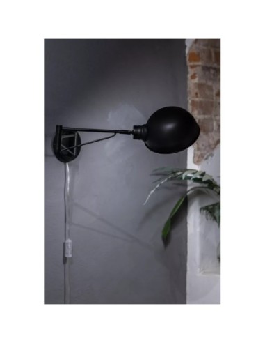 Applique Led  vintage métal noir mat culot E27 - Markslöjd - Portland Leluminaireled.com
