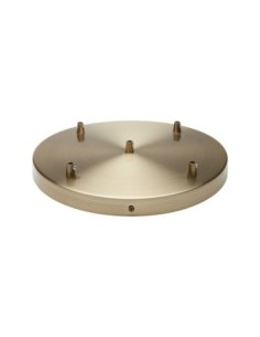 Rosace de plafond ronde métal bronze 5 sorties pour câble 7 mm max - Girard-Sudron Leluminaireled.com
