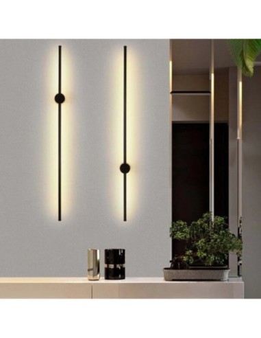 Applique Led murale intérieure métal noire - Optonica Leluminaireled.com