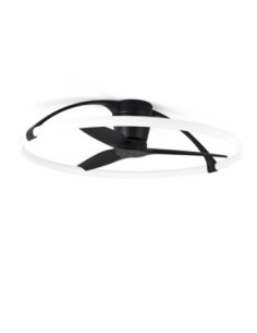 Plafonnier/ventilateur dimmable à changement de température de couleur blanc/noir - Mantra -  Népal Leluminaireled.com