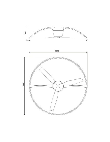 Plafonnier/ventilateur dimmable à changement de température de couleur blanc/noir - Mantra -  Népal Leluminaireled.com