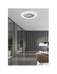 Plafonnier/ventilateur dimmable à changement de température de couleur blanc mat  - Trio - Flaga Leluminaireled.com 2