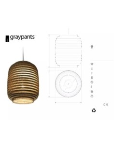 Suspension Led forme lanterne japonaise - Graypants - Ausi8 Leluminaireled.com 2