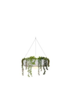 Jardinière ronde suspendue avec éclairage autonome nomade Elba39 - New Garden Leluminaireled.com