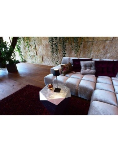 Lampe de table autonome rechargeable USB noire abat-jour lisse - Dekolight - Sheratan I Leluminaireled.com