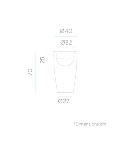 Pot de fleurs cylindrique lumineux Led RGB + blanc à batterie - New Garden -  Bambù 70 Leluminaireled.com