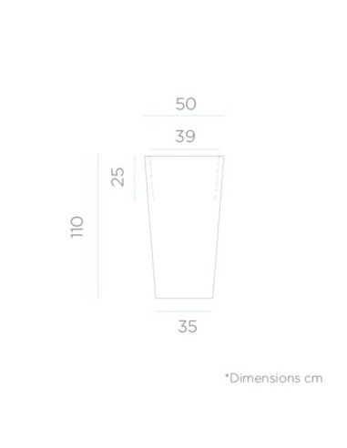 Pot de fleurs rectangulaire lumineux Led RGB + 3 blancs solaire + batterie - New Garden -  Melisa 50 Leluminaireled.com