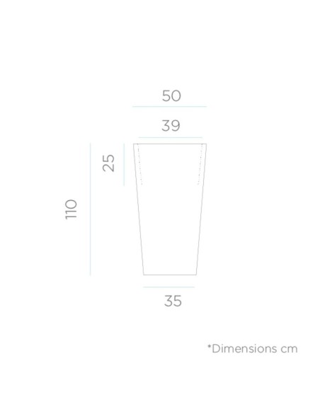 Pot de fleurs rectangulaire lumineux Led RGB + 3 blancs solaire + batterie - New Garden -  Melisa 50 Leluminaireled.com