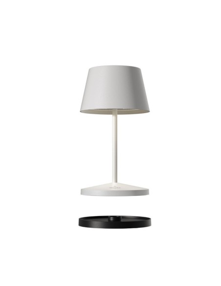 Lampe de table autonome rechargeable induction blanche  - Villeroy&Boch - Seoul Leluminaireled.com